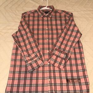 Men's Pink Plaid Shirt